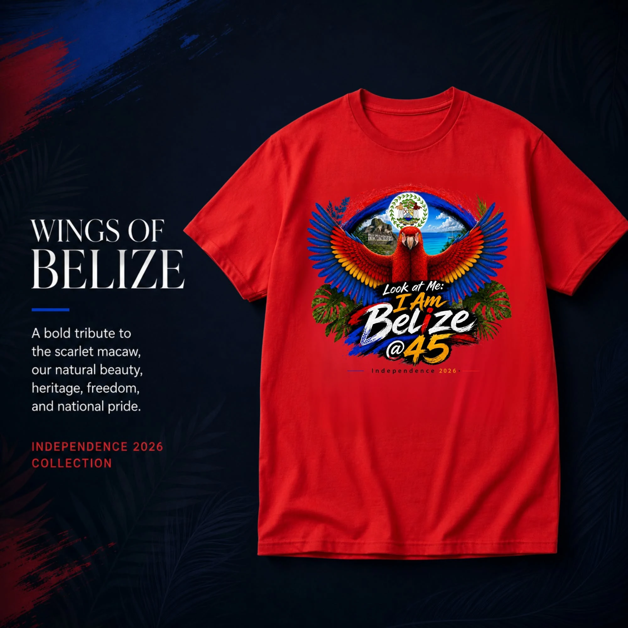 Wings of Belize design